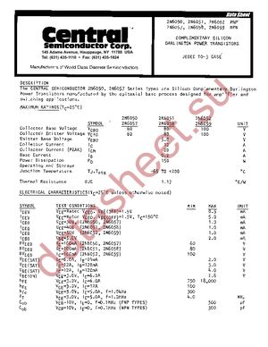 2N6050 datasheet  